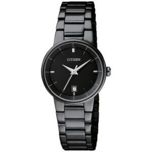 Citizen Women's Quartz Black Ion-Plated Stainless Steel Bracelet Watch 27mm EU60